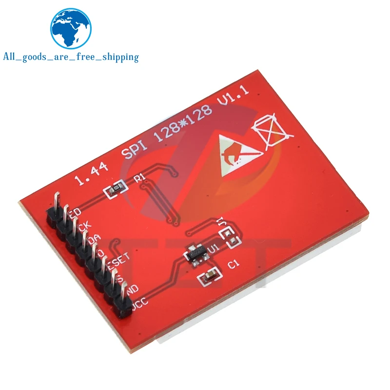 TZT 5V 3.3V 1.44 inch TFT LCD Display Module 128*128 Color Sreen SPI Compatible For Arduino mega2560 STM32 SCM 51