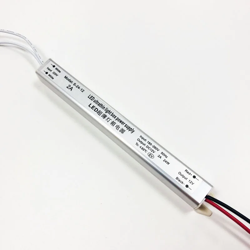 
Ultrathin LED light box power supply constant voltage 12V 2A 24W slim switch power supply for led strip 
