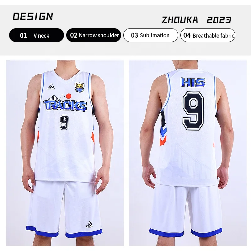 Best Selling Sublimation Basketball Jersey Combination 100% Polyester Fabrics Basketball Uniform Sublimated Printed Tracksuit