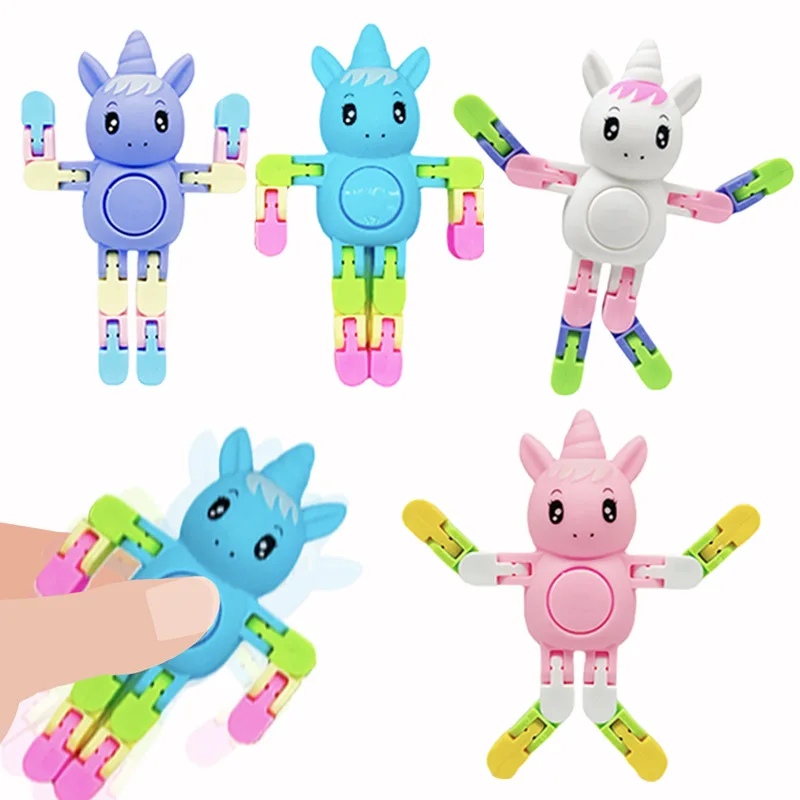 2024 Highly Popular New Design Unicorn Wacky Tracks Spinner Finger Fidget Toy For Kids