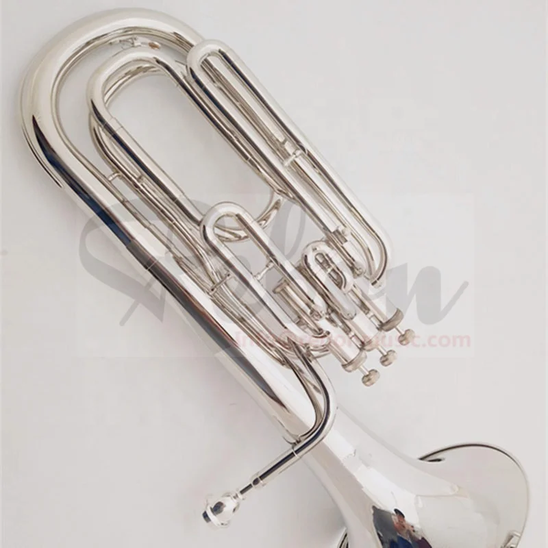 
Weifang Rebon B key Nickel Silver Baritone tuba with soft case 
