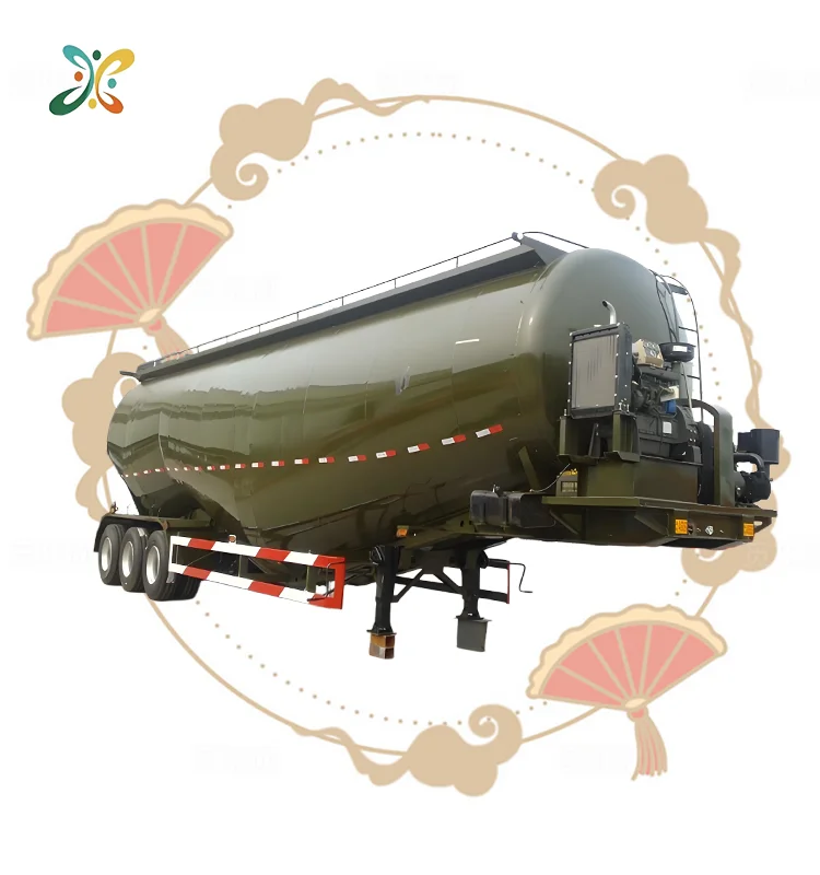 42Cbm 50Cbm 55 Cbm  V Shape Bulk Cement Tank Trailer Fly Ash Cement Bulker Carrier Tanker Semi Trailer For Sale