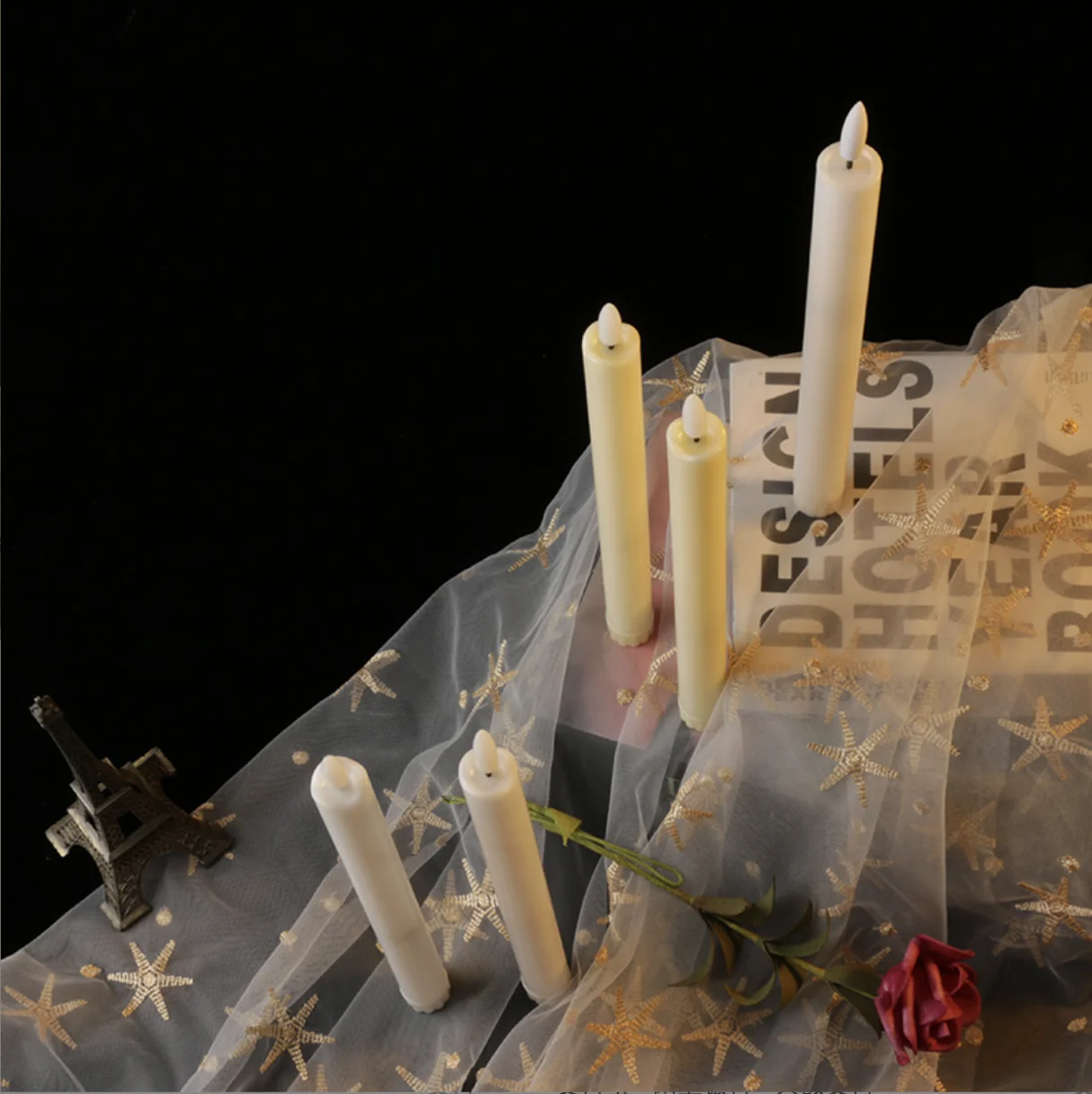 SWS186 homeart flicker flickering led flameless & led candles with moving flame remote control