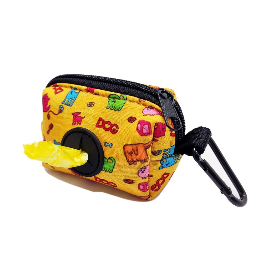 custom logo sublimation neoprene funny portable smart  dog poop bag