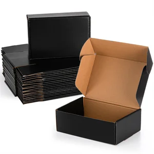Custom printed cardboard rigid hard magnetic packaging boxes gift box with magnetic lid black folding product boxes
