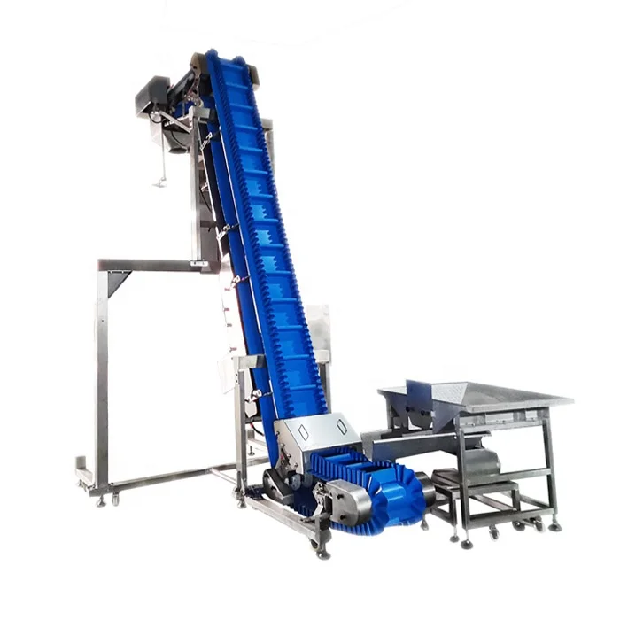 Z type belt conveyor cleaning in place with automatic cleaner food grade