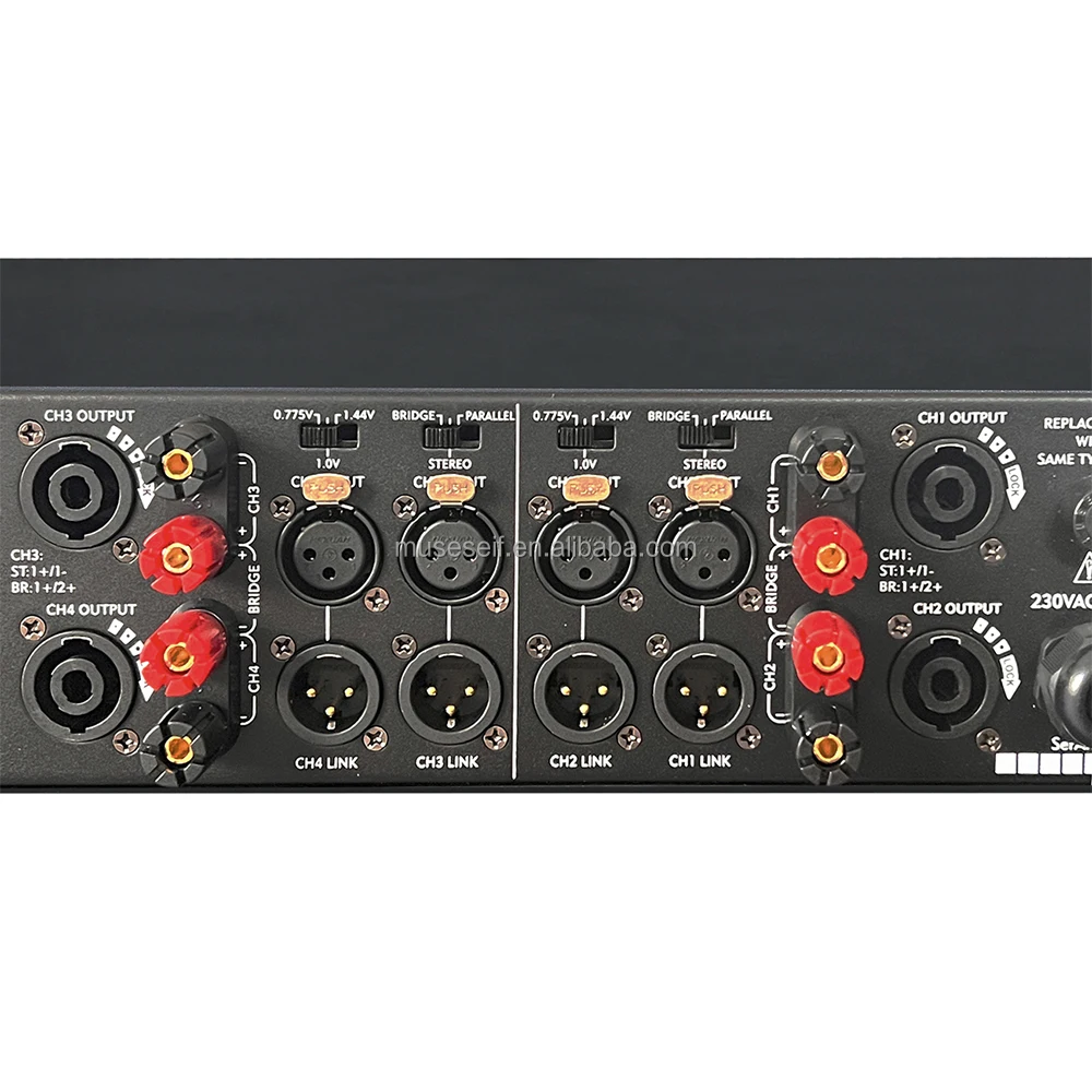 \ High Quality Class H Audio Power Amplifier RX-48 800W 4 Channel Stereo Audio Power Amplifier for Stage DJ
