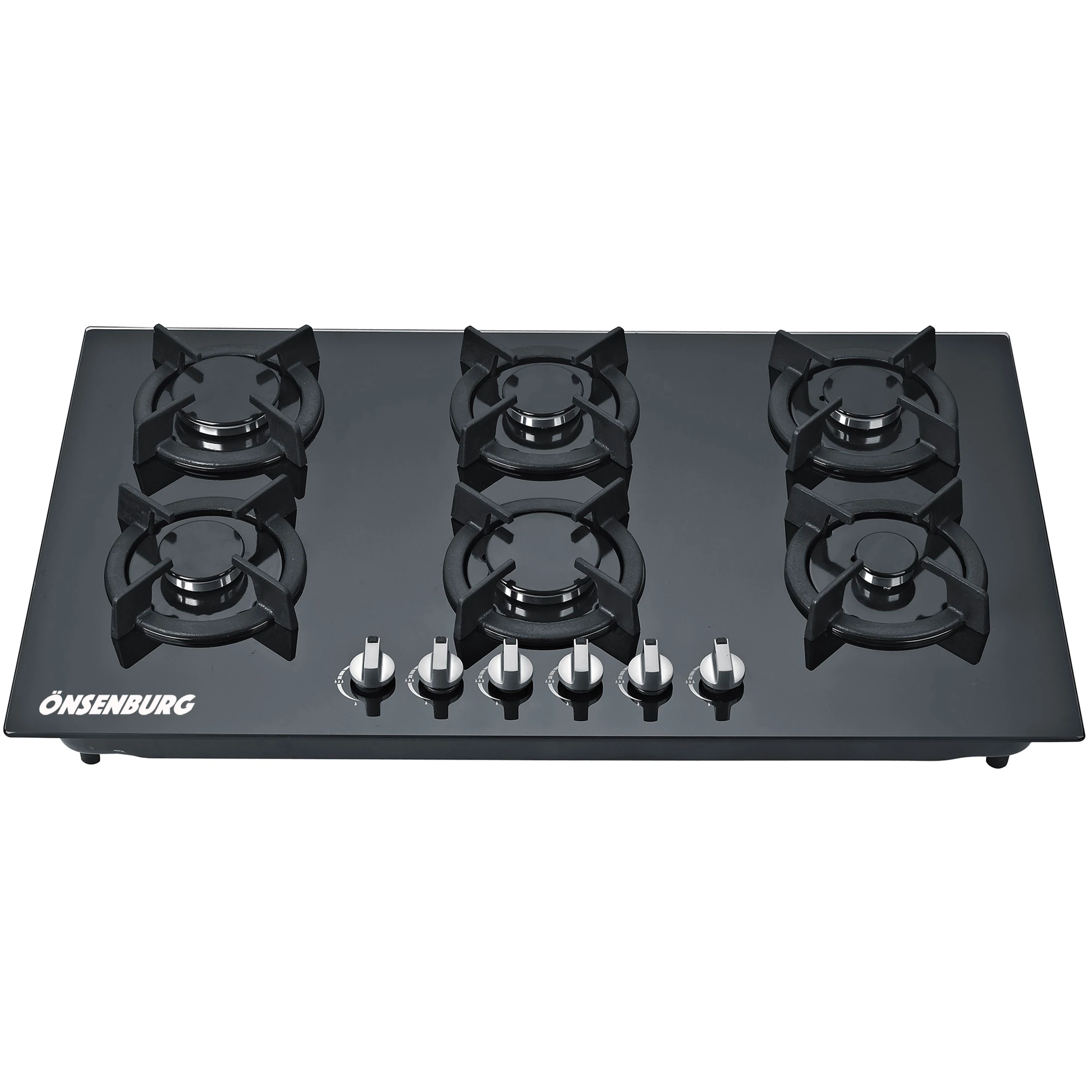 Hinew cheap black 6 Burner Gas Hob/Cooktop stainless steel factory price
