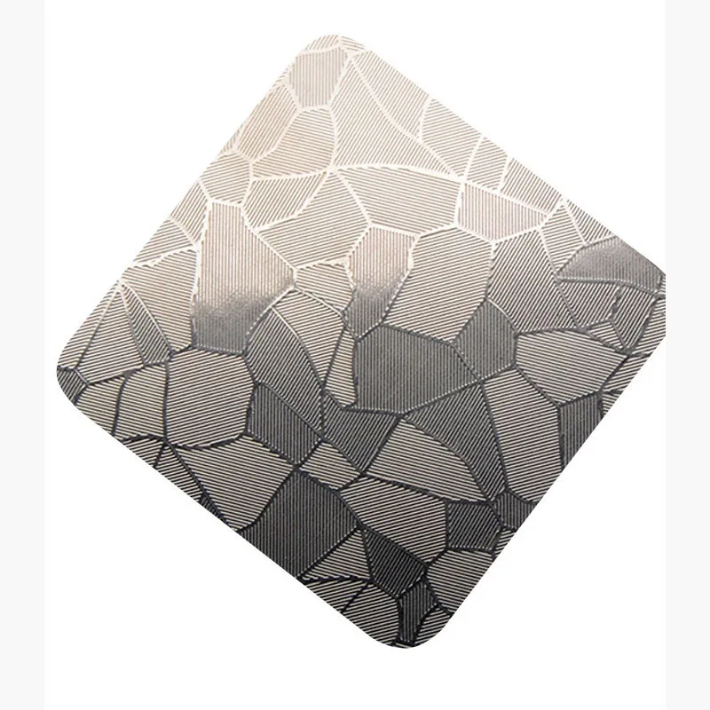 304 201 BA/6K finish latest popular design decorative embossed pattern color stainless steel sheet for kitchen cabinet