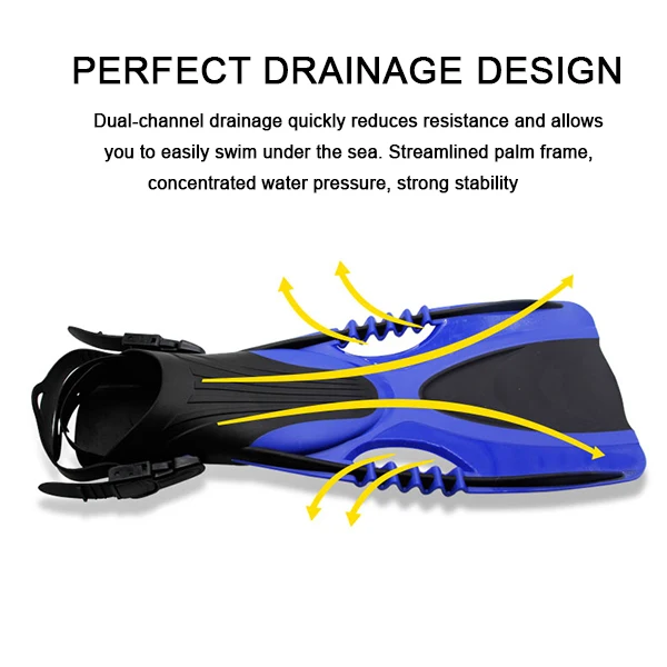 Other Swimming & Diving Products Long Blade Fins Spearfishing Free Dive Fins With Adjustable Fins