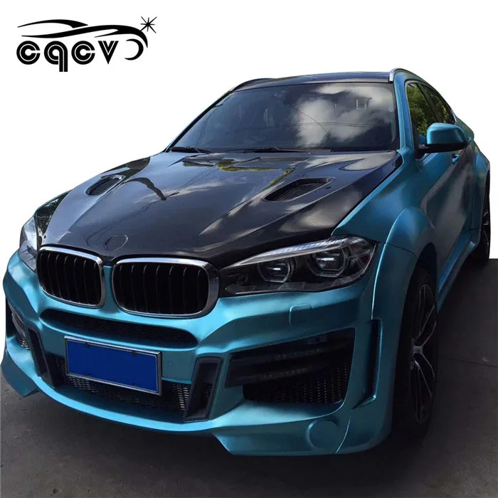 
Good fitment wide body kit for BMW X6 F16 front bumper rear bumper wide flare and hood for BMW x6 f16 facelift 