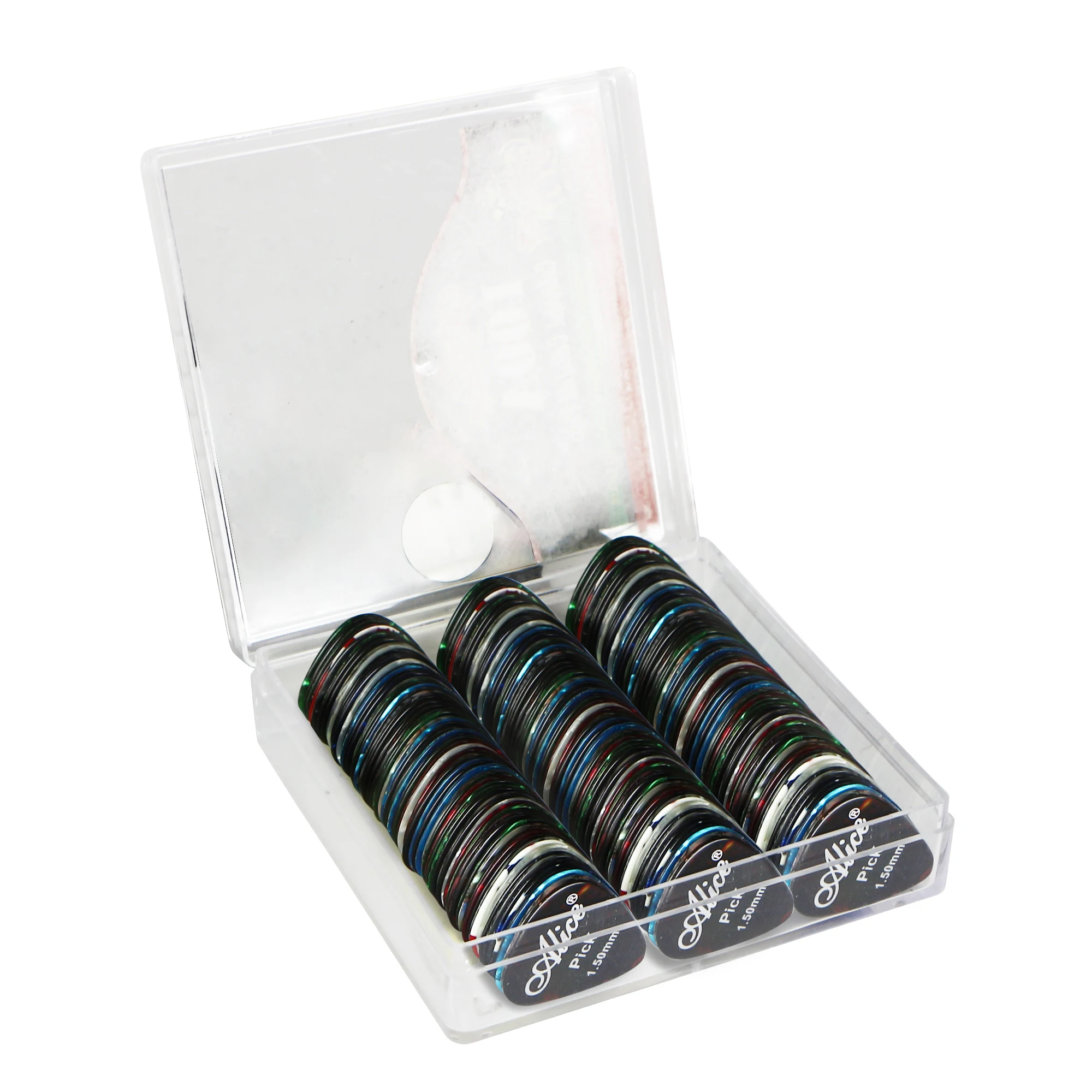 AP-100A Custom Alice Full Stone Well Resistance Guitar Pick Box Set 0.96 1.2 1.5mm Guitar Pick