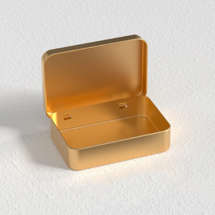 Wholesale Pill Packaging Hinge Metal Tin Gold Black White Red Flip Lid Tin Box For Chewing Gun