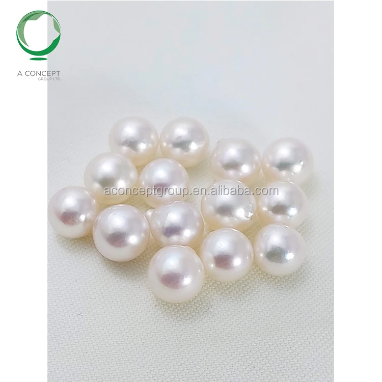 2020 Factory Price 8MM White Colour Near Round Drop Shape Loose Akoya
