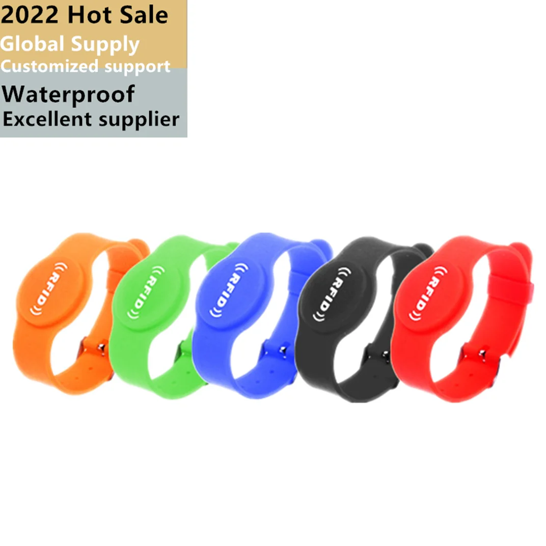 Cmrfid 125khz Silicone Rfid Wristband Bracelet Dual Chip Tk4100 T5577 Adjustable 13.56mhz Nfc Rfid Ticket Hand Wrist Band