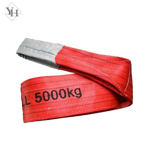
manufacturer producing polyester 2 ton webbing sling 60mm green color flat lifting sling 