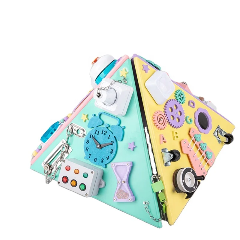 Manufacture Wooden Busy Board Montessori Sensory Activity Board for Toddlers Children Learn Toys