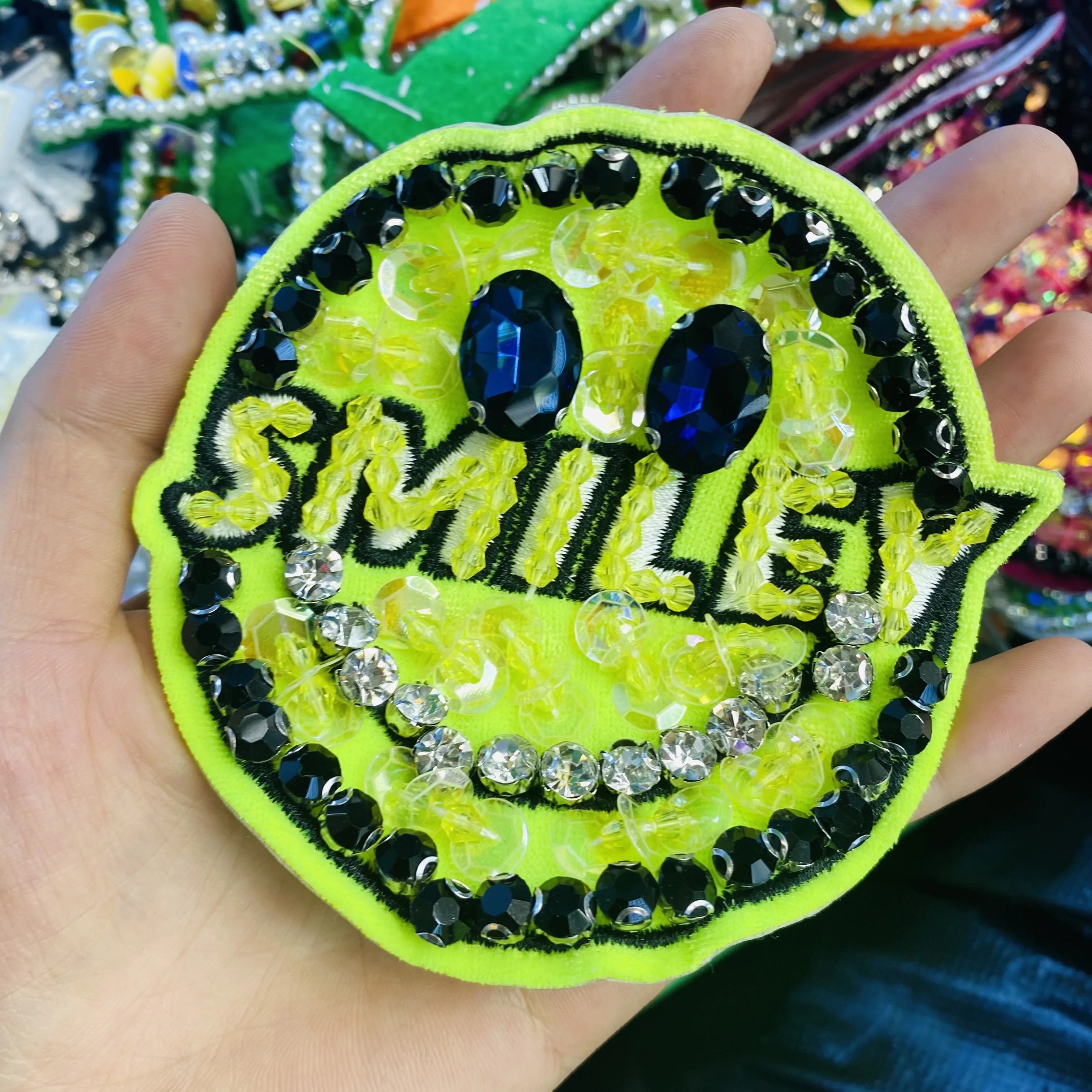 Famous brands patch handmade badges appliques logo stock patches