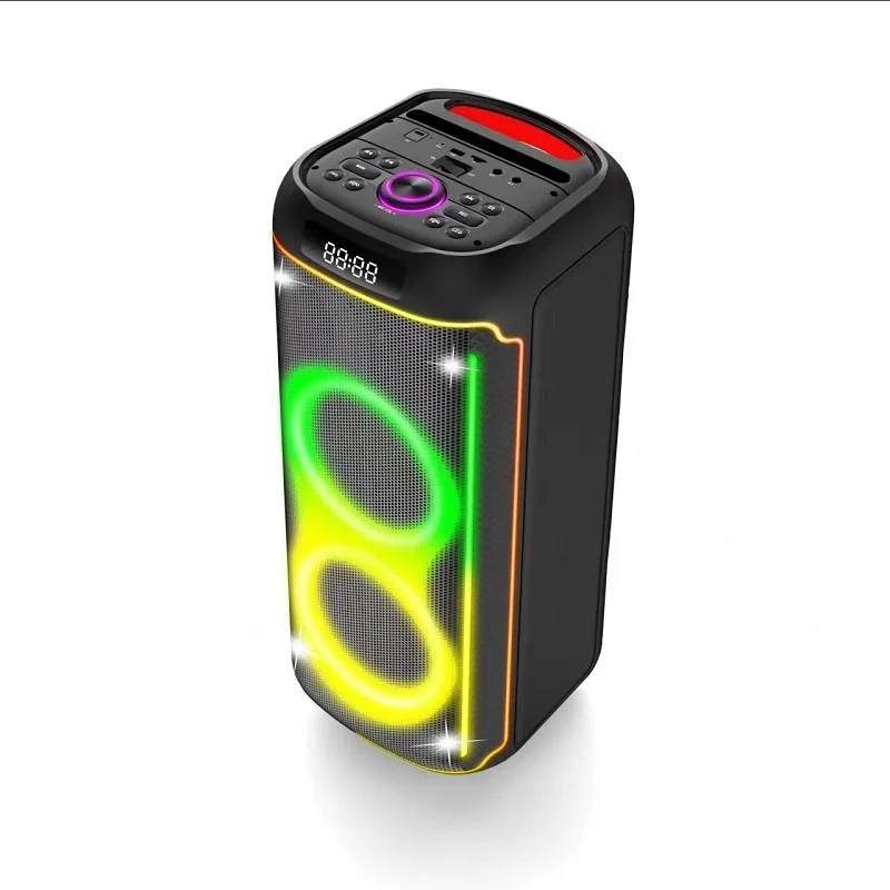 Deluxe Av 2024  newarrive 100w double 6.5inch wireless bluetooth speaker,party bluetooth ,white flashing light