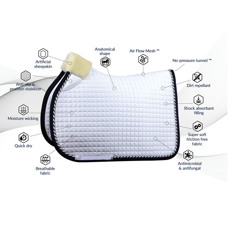 Wholesale Equestrian Jump Saddle Pad Custom New Style Comfort Breathable Horse Saddle Pads High Quality