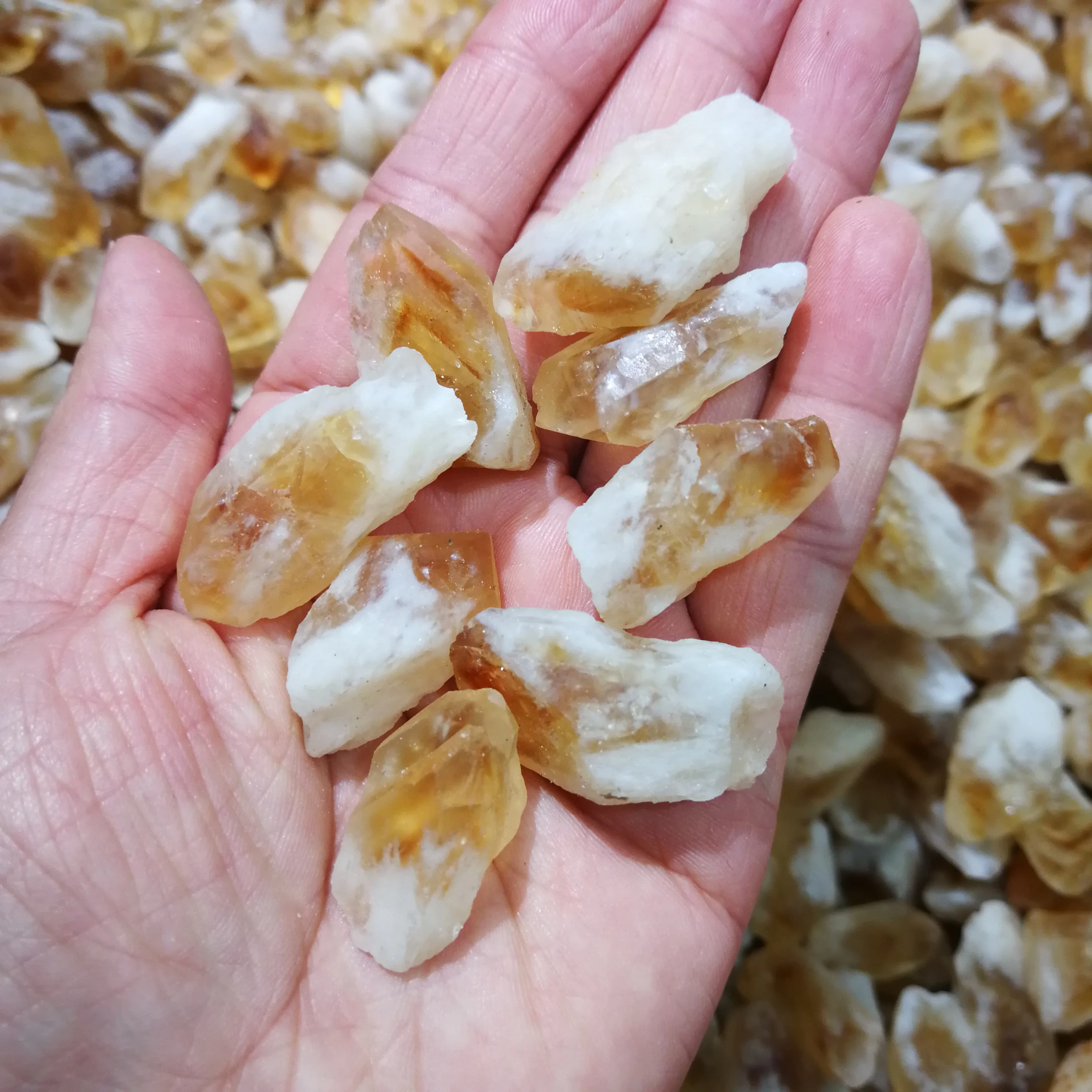 wholesale natural quartz crystal healing stone raw rough Brazil citrine crystal points