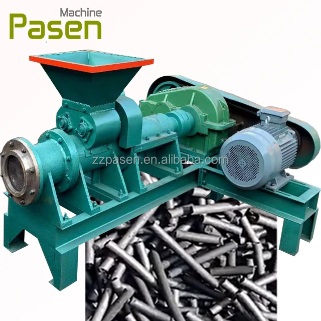 Hot sale animal manure grass charcoal coal powder rod and pellet making machine