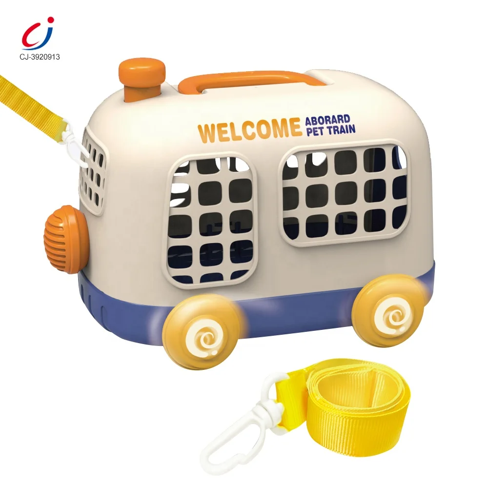 Chengji portable plastic cage kids pretend play care tool feeding plush toy pet doctor simulation dog