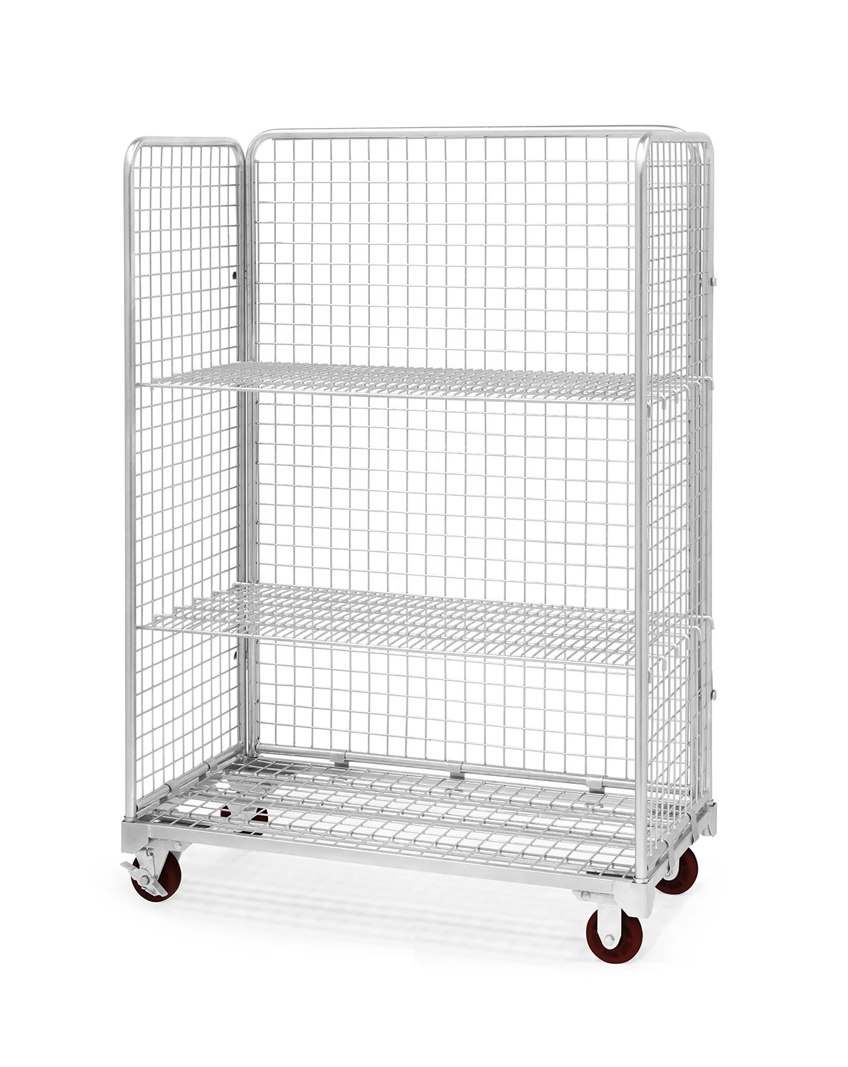 Wire Steel Roll Container Storage Cage Trolley roll cage trolley Heavy Duty Collapsible Security metal steel wire mesh cargo