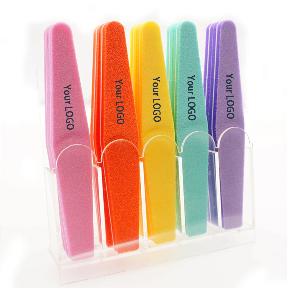 Double Sided Nail Files Buffers Grit Emery Board for Natural