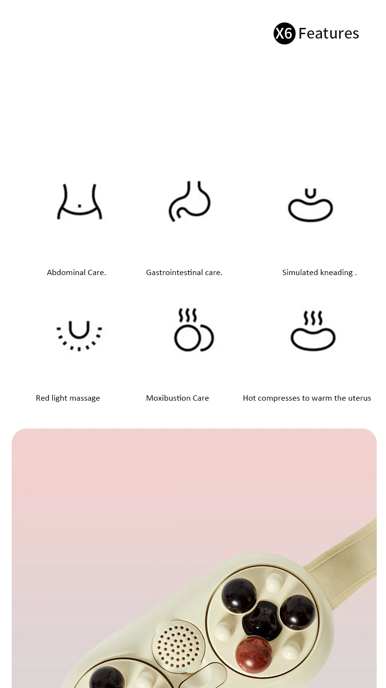 Electric Abdominal Rubbing Instrument Automatic Moxibustion Heated Vibration Massager Rubbing Stomach Shaping Slimming Belt