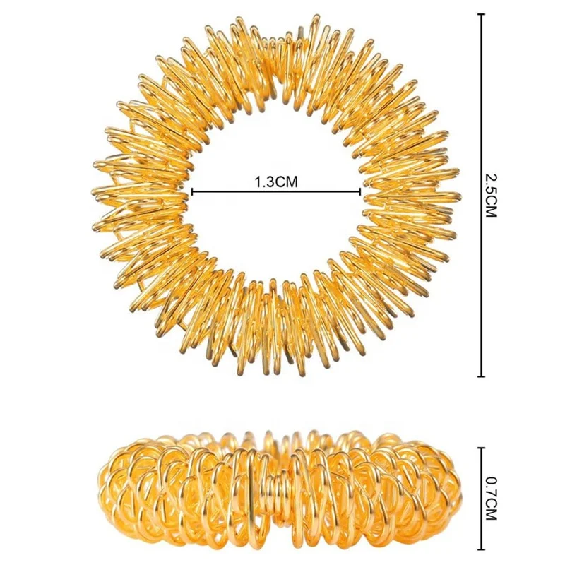 Chinese Medicine Sujok Pain Therapy Acupressure Massager Finger Massage Ring