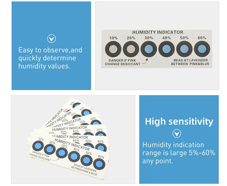 6 dots moisture indicator card Humidity indicator cards Moisture Sensitive Spots