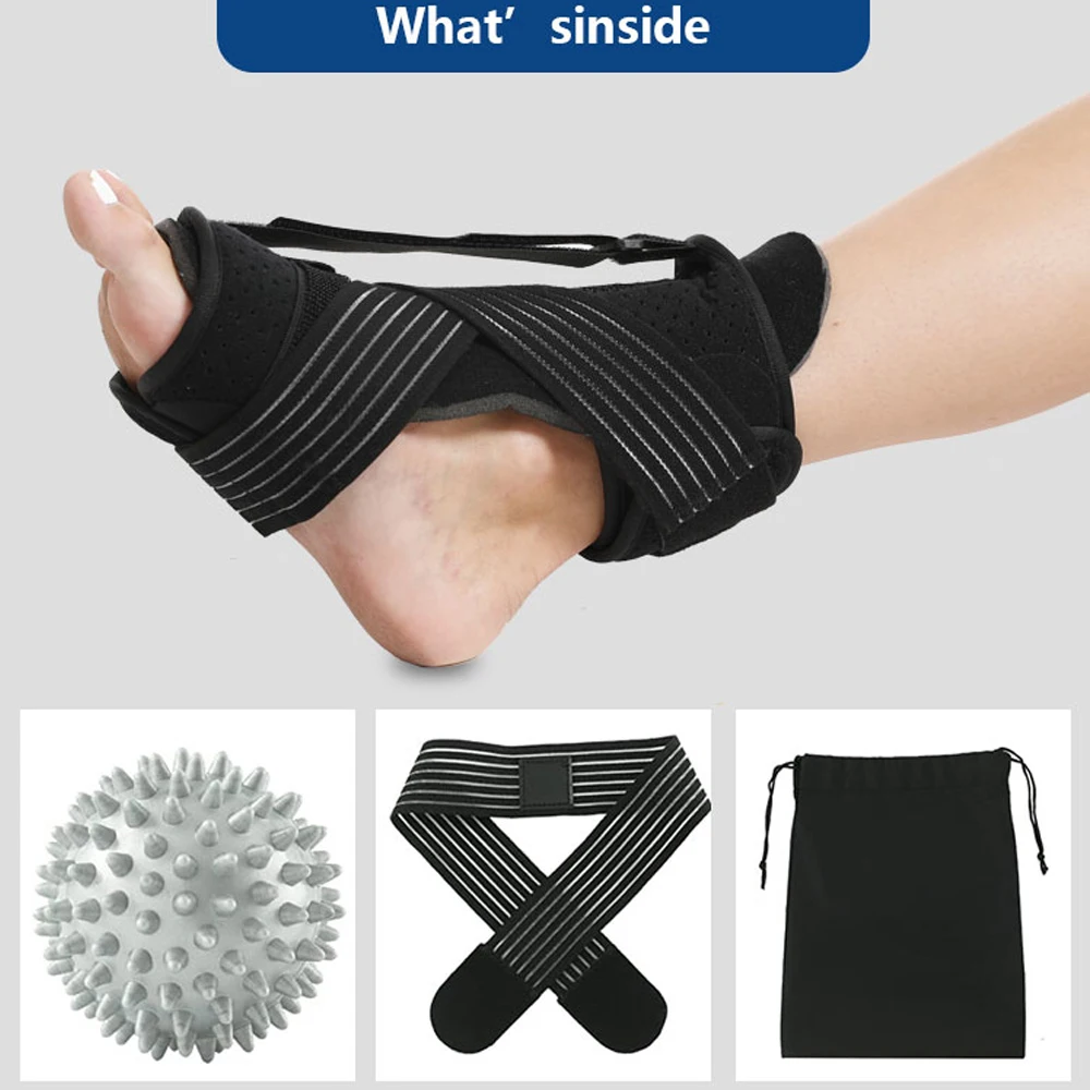 Adjustable Plantar Fasciitis Night Splint Ankle Foot Drop Orthotic Brace Upgraded Foot Brace