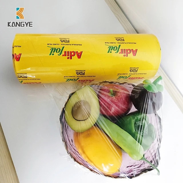 super clear food wrap plastic pvc stretch wrapping film 10 micron 1500 m wholesale soft pvc cling film plastic packaging wrap