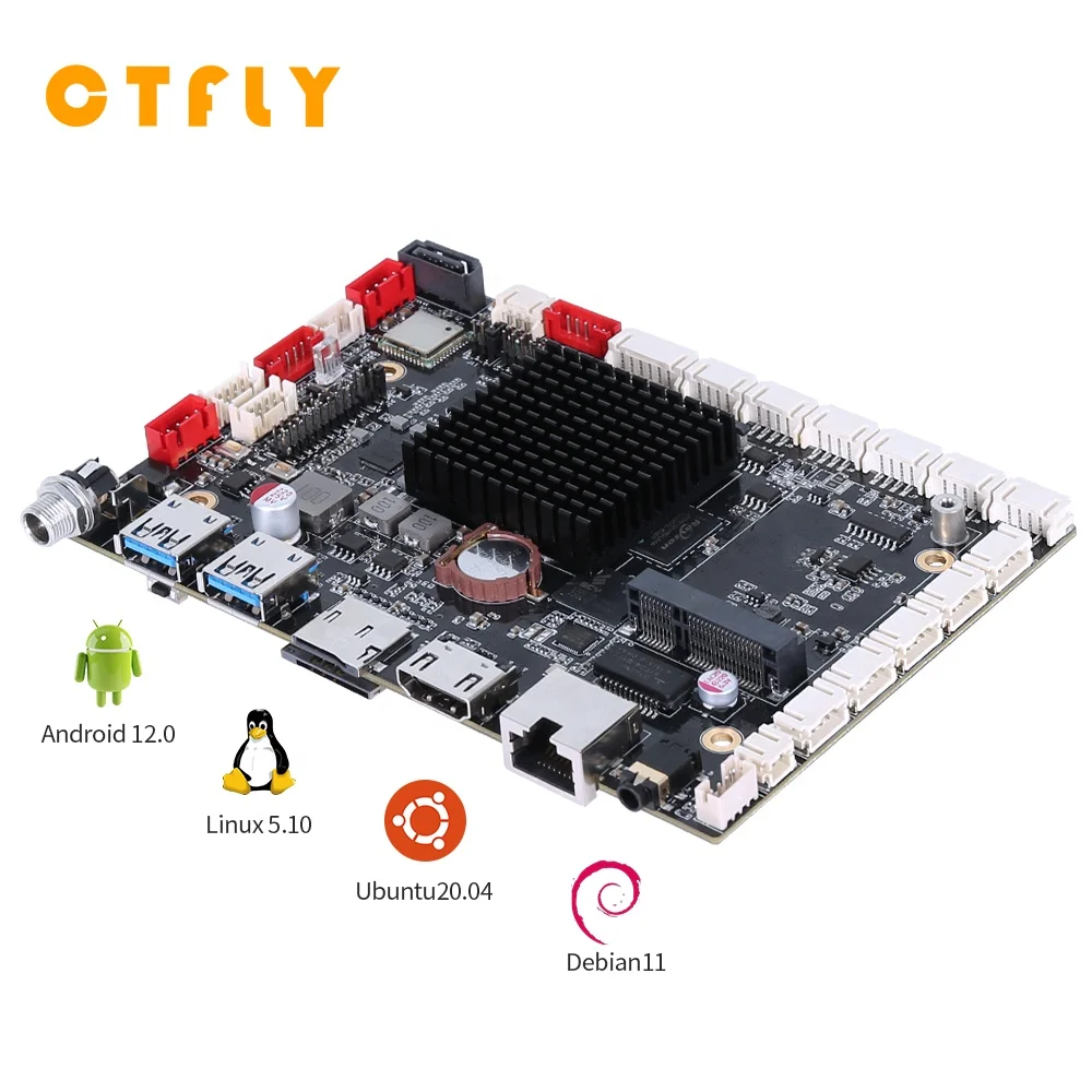 Cost-effective ARM-based SBC Multi Media LCD Driver Board 2GB DDR4 32GB eMMC RK3568 Quad Core 64bit Cortex-A55 CPU Android Board