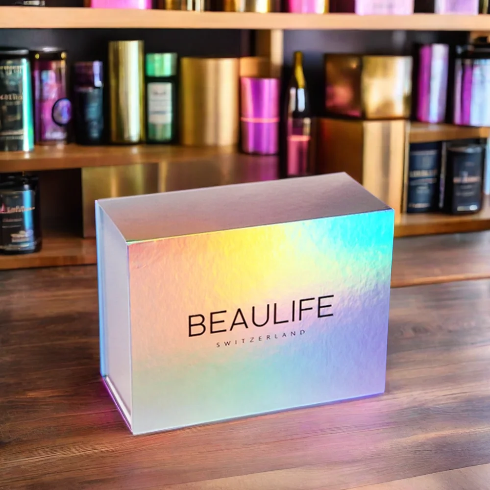 Custom Printed Holographic Pink Corrugated Paper Boxes Personalised Ecommerce Shipping Mailer Packaging Logo Stamping Handling
