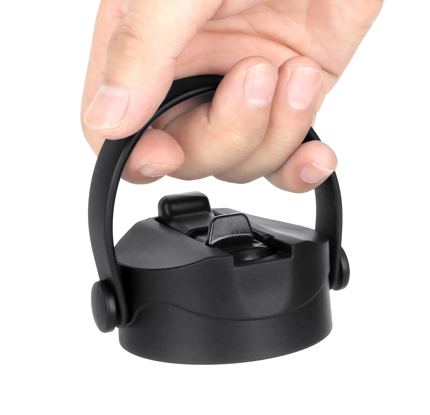 Hot selling straw lid compatible with hydroFlask wide mouth water bottle replacement lid cap with dust cover and straw