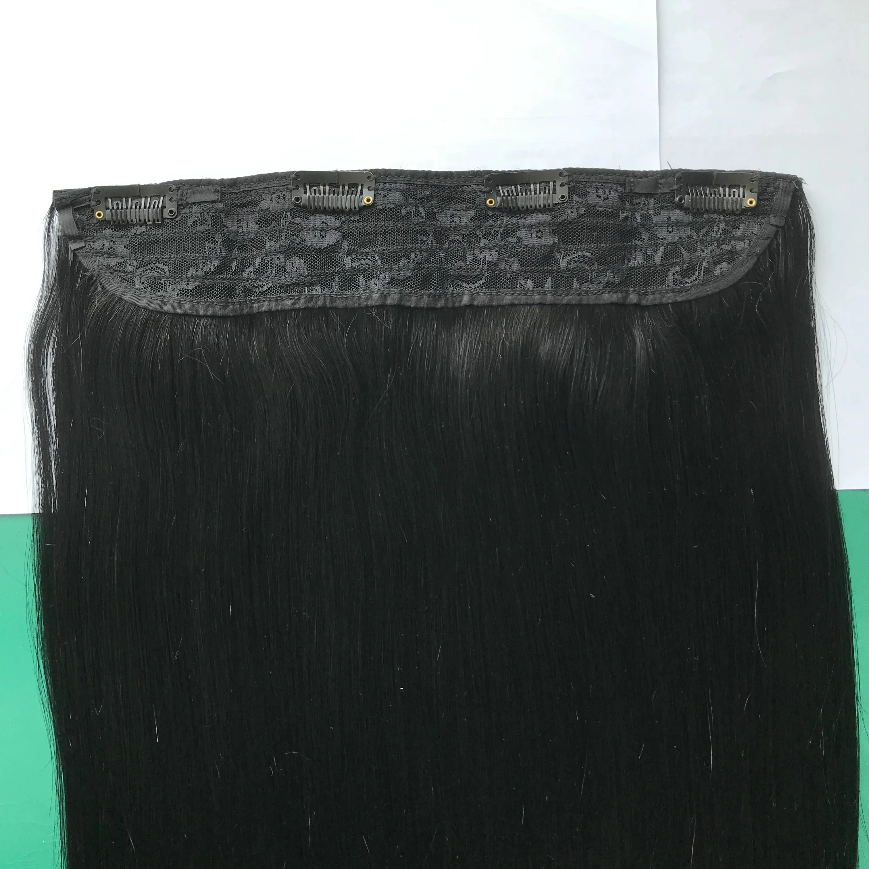 Premium Human Remy Virgin Cuticle Intact Double Drawn One piece Clip-ins Extension Seamless U Clip in Hair Extension
