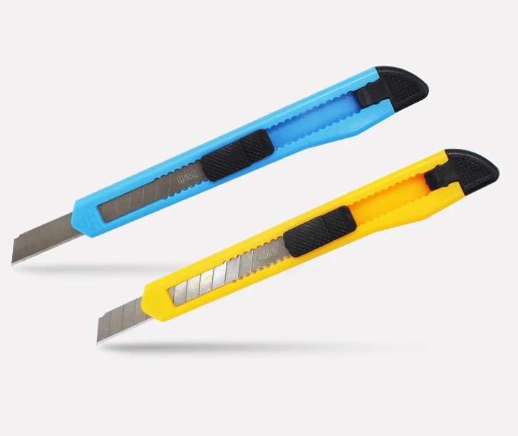 
Amazon hot style refillable plastic and mental utility knife stainless multifunction utility art knife for office school 