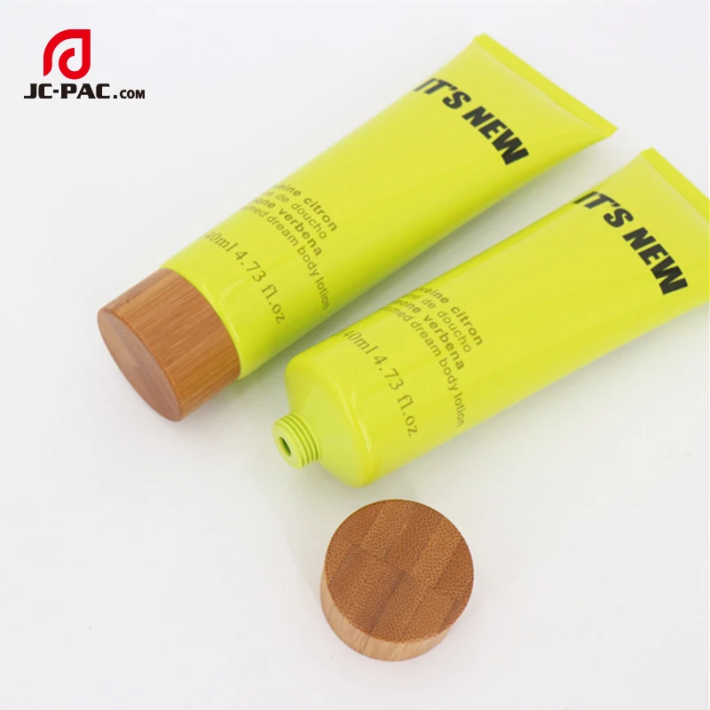 
Bamboo Cap For Plastic Soft Tube Packaging 150g Wooden Lid For 150ml Plastic Tube 