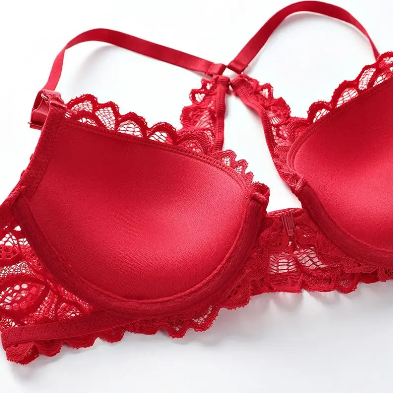 Factory Direct Sales Seamless Front Closure Ladies Sexy Bra And Lace Panty Set Beauty Back Bra Sets Lingerie