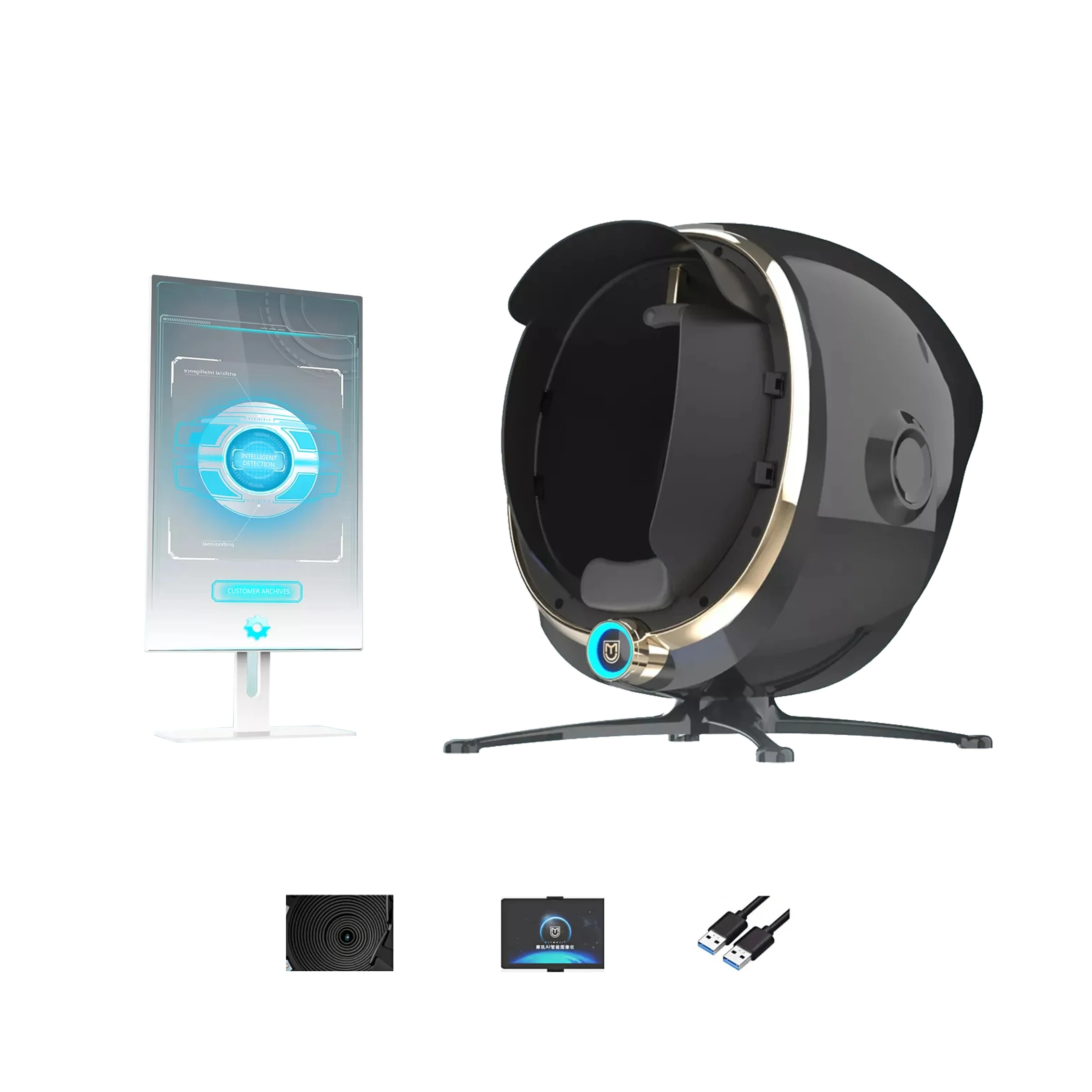 Most Advanced Portable 3D face Magic Mirror Skin Analyzer machine Skin Tester Facial skin camera analyzer for Salon & Clinic