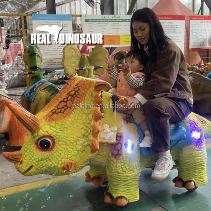 Outdoor Playground Electrical Scooter Dinosaur Animal Kiddie Rides Car