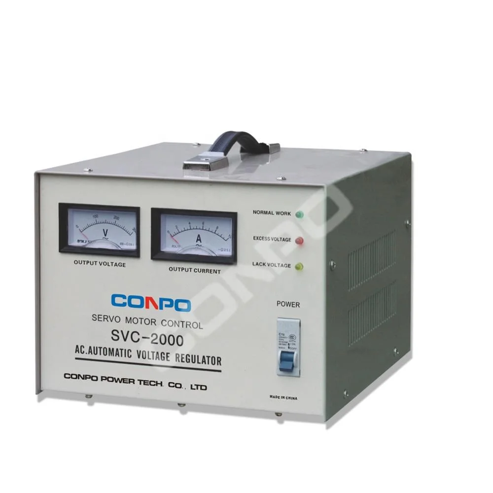 SVC-2000VA Single Phase Servomotor-type Automatic Voltage regulator stabilizer AVR Estabilizador de voltaje 220/110VAC