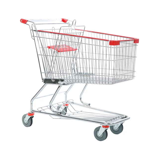 165 Liters Customized Supermarket Steel Shopping Trolleys for Supermarket Shopping Trolley Manufacturers