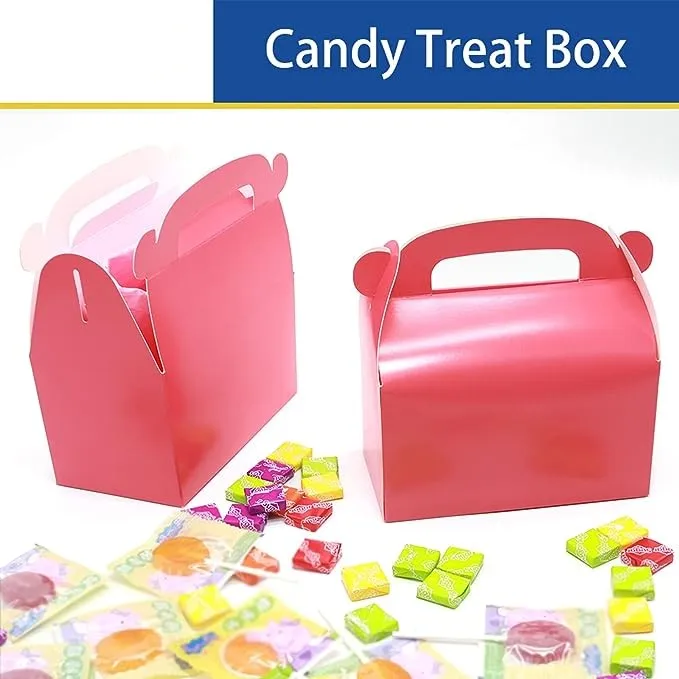 Candy Box, Gable Paper Gift Boxes with Handles for Barbie Party and Love Decoration Supplies