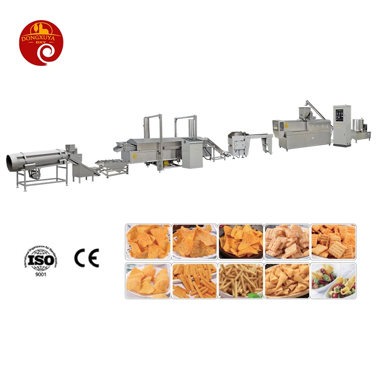 Doritos Snacks Making Machine Triangle Chips Tortilla Chips Snacks Full Automatic Cutting Machine Production Line