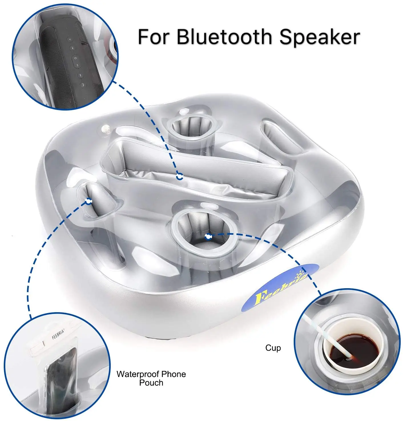Модернизированный держатель для напитков в бассейне поплавок ведро горячего льда с ручками маленький и удобный переноске