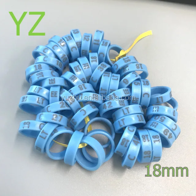 2019 large inner diameter BLUE plastic custom chicken ring pigeon ring