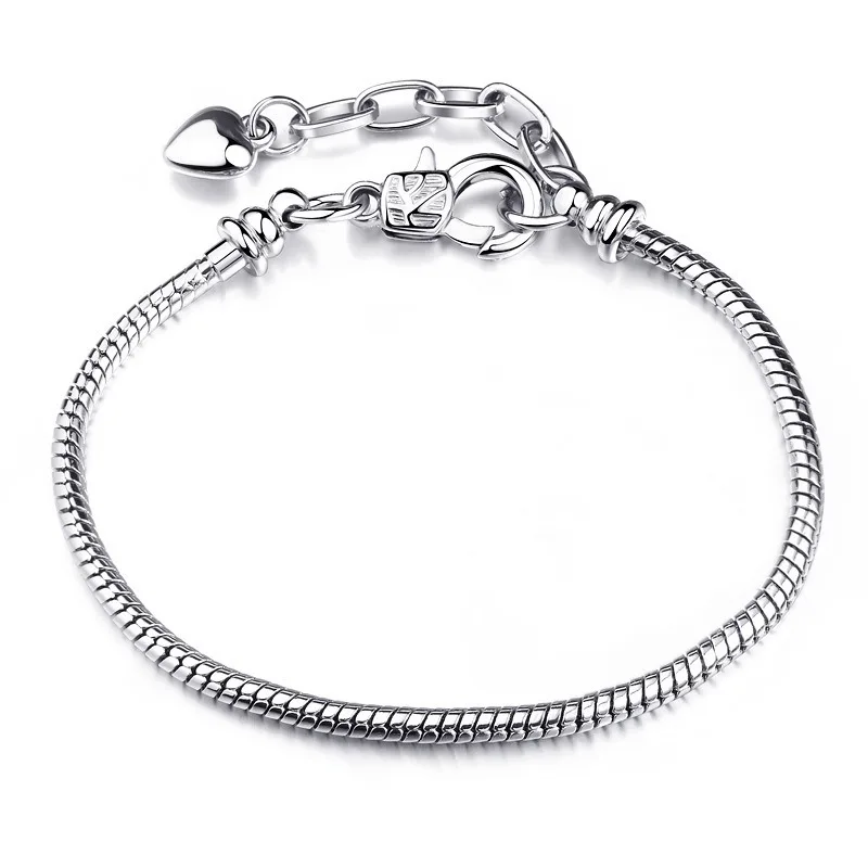 Popular Snake Chain Bracelet DIY Beaded Pendant Fit Chain Bangle Jewelry Made Gift Bracelet High Quality Chain for charms girls
